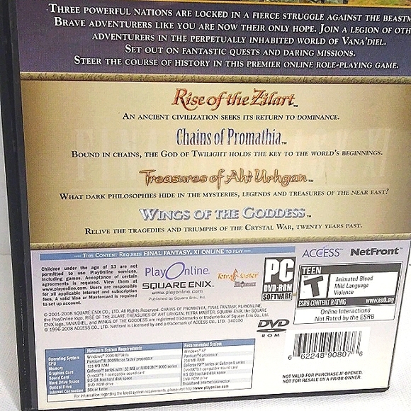 FINAL FANTASY XI Play Online PC DVD-ROM Software - Picture 6 of 7